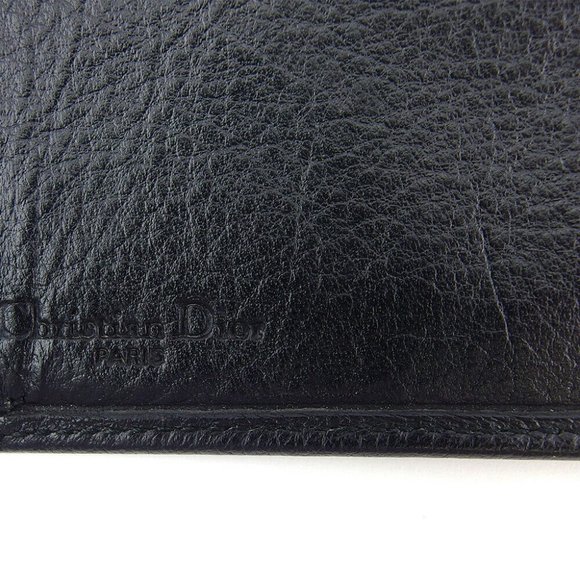 Dior Long Wallet logo leather Auth used E1624